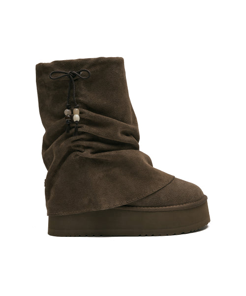 GATHERED MAXI FOLDED BOOTS MIDDLE - 2 colors