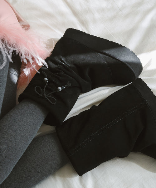 GATHERED MAXI FOLDED BOOTS MIDDLE - 2 colors