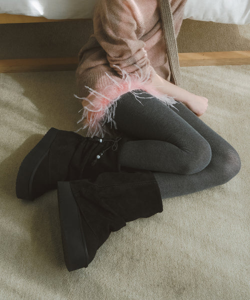 GATHERED MAXI FOLDED BOOTS MIDDLE - 2 colors