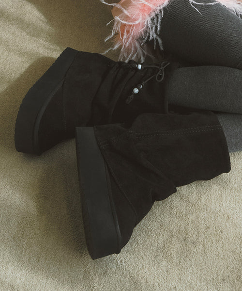 GATHERED MAXI FOLDED BOOTS MIDDLE - 2 colors