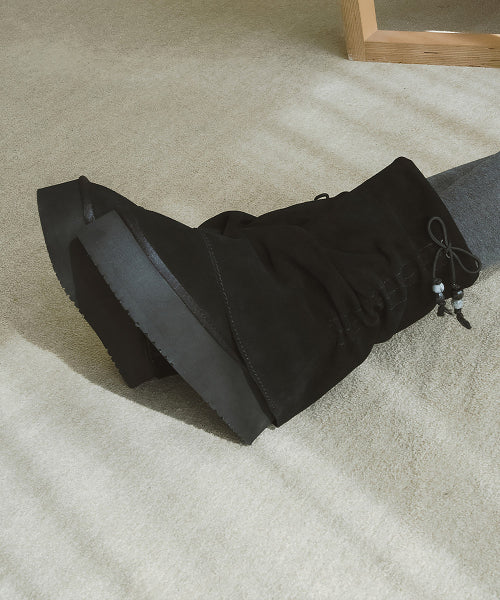 GATHERED MAXI FOLDED BOOTS MIDDLE - 2 colors