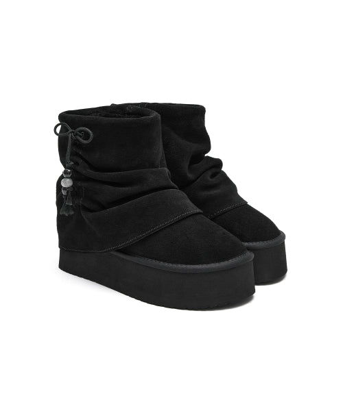 GATHERED MAXI FOLDED BOOTS SHORT - 2 colors