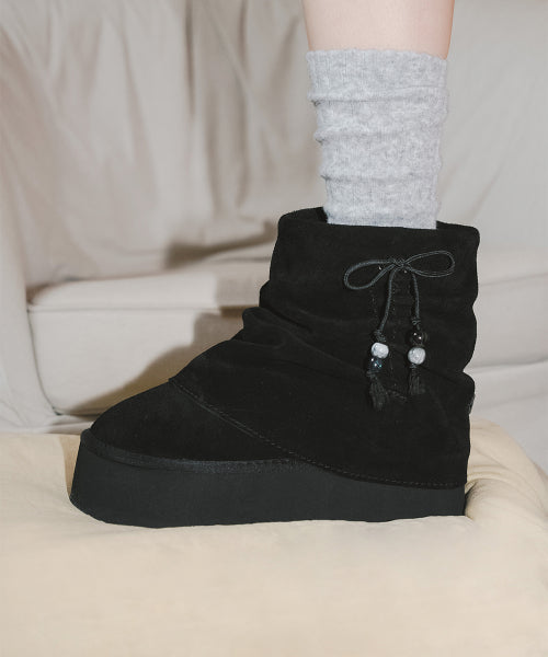 GATHERED MAXI FOLDED BOOTS SHORT - 2 colors