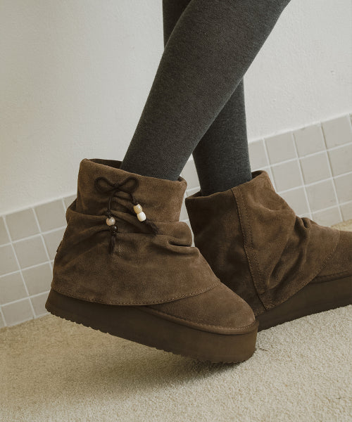 GATHERED MAXI FOLDED BOOTS SHORT - 2 colors