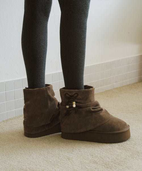 GATHERED MAXI FOLDED BOOTS SHORT - 2 colors