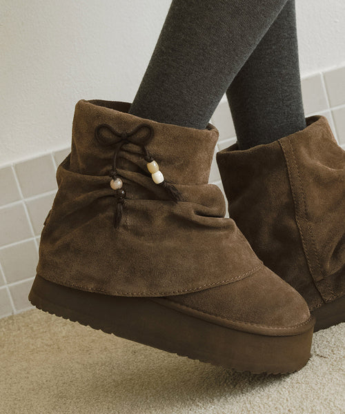 GATHERED MAXI FOLDED BOOTS SHORT - 2 colors