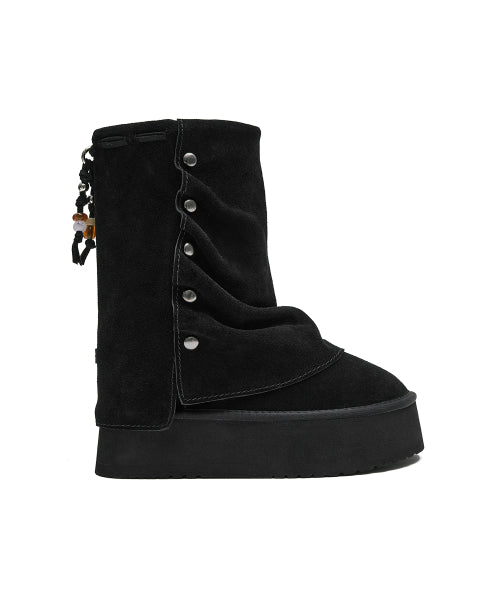 STUD MAXI FOLDED BOOTS MIDDLE - 2 colors