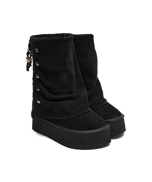 STUD MAXI FOLDED BOOTS MIDDLE - 2 colors