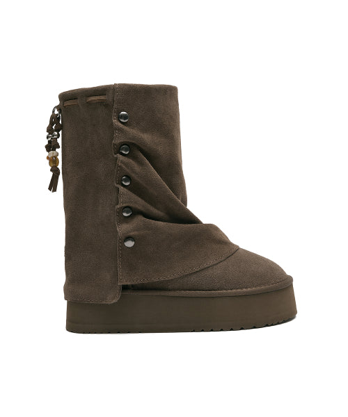 STUD MAXI FOLDED BOOTS MIDDLE - 2 colors