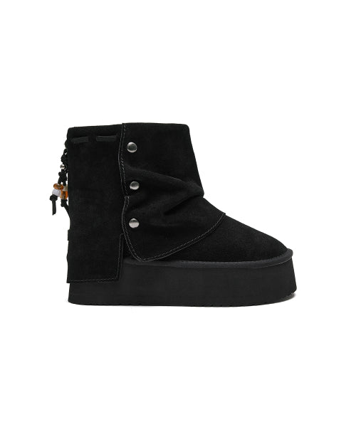 STUD MAXI FOLDED BOOTS SHORT - 2 colors
