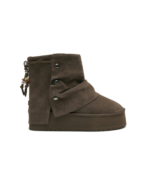 STUD MAXI FOLDED BOOTS SHORT - 2 colors
