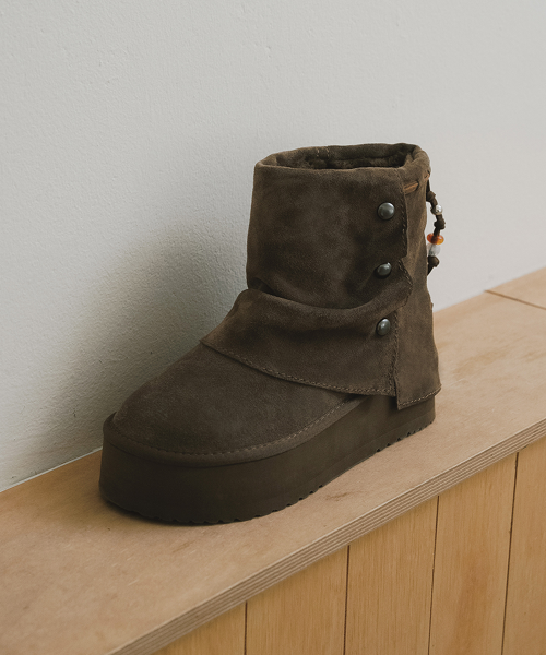 STUD MAXI FOLDED BOOTS SHORT - 2 colors