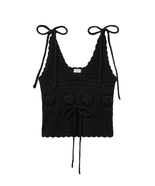 FLOWER CROCHET BUSTIER - 2 colors