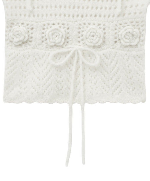 FLOWER CROCHET BUSTIER - 2 colors