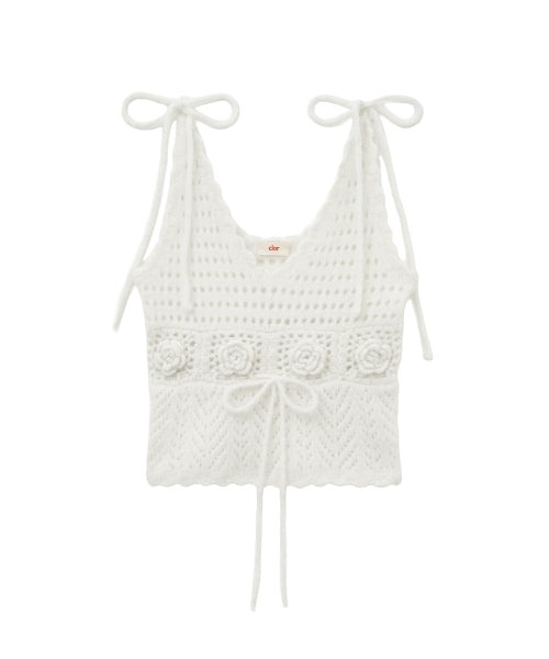 FLOWER CROCHET BUSTIER - 2 colors