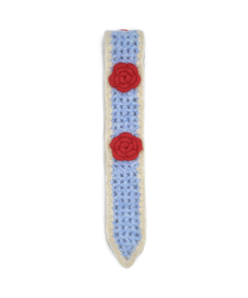 HANDMADE FLOWER CROCHET SCARF - 3 colors