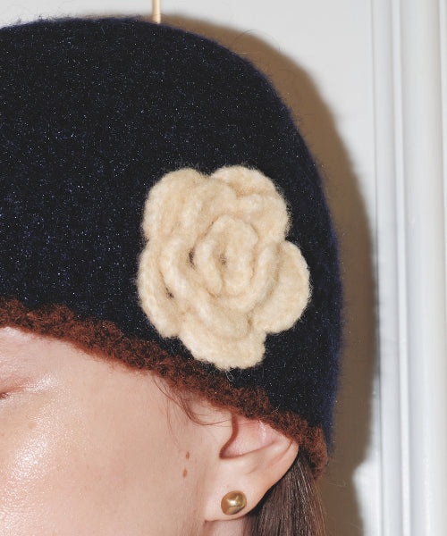 HANDMADE FLOWER CROCHET HAT - 6 colors