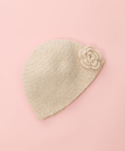 HANDMADE FLOWER CROCHET HAT - 6 colors
