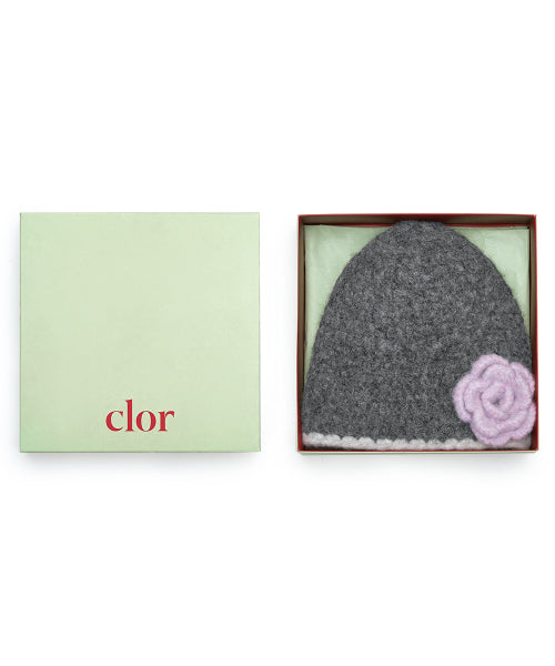 HANDMADE FLOWER CROCHET HAT - 6 colors