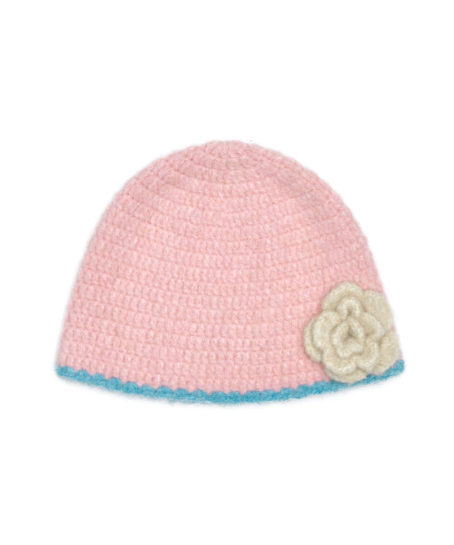 HANDMADE FLOWER CROCHET HAT - 6 colors