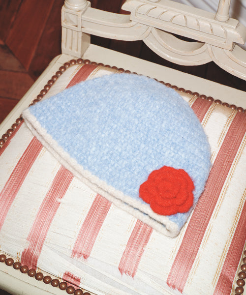 HANDMADE FLOWER CROCHET HAT - 6 colors