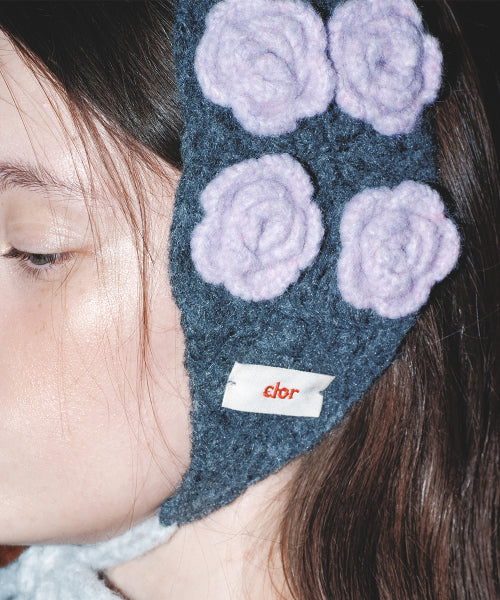 HANDMADE FLOWER CROCHET EARMUFF - 6 colors