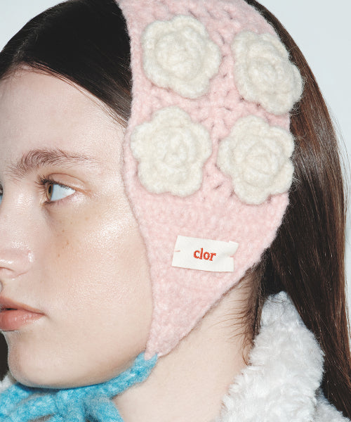 HANDMADE FLOWER CROCHET EARMUFF - 6 colors