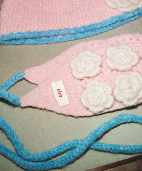 HANDMADE FLOWER CROCHET EARMUFF - 6 colors