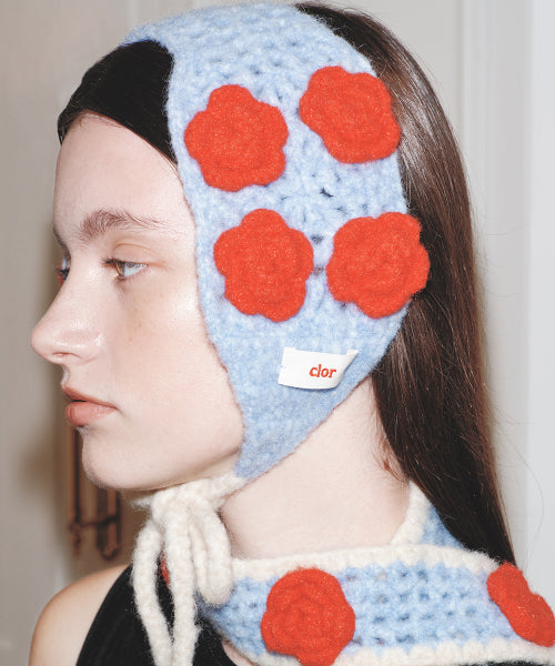 HANDMADE FLOWER CROCHET EARMUFF - 6 colors