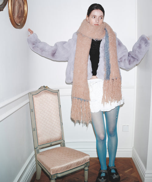 OVERSIZE SHAGGY SCARF - 5 colors