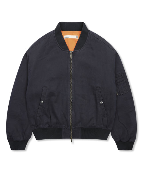GJ068 Retro MA-1 Bomber Jacket (BLACK)