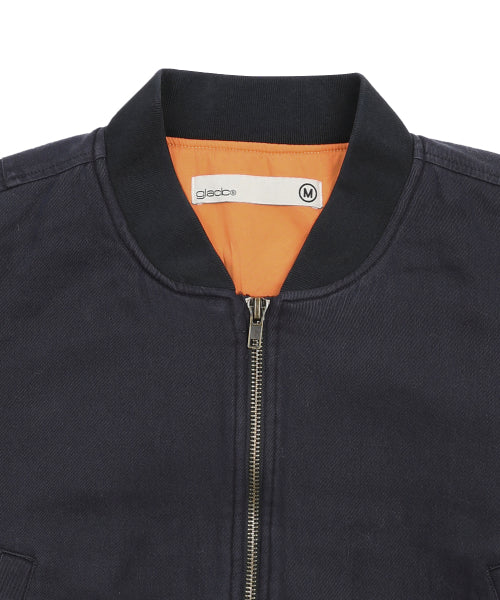 GJ068 Retro MA-1 Bomber Jacket (BLACK)