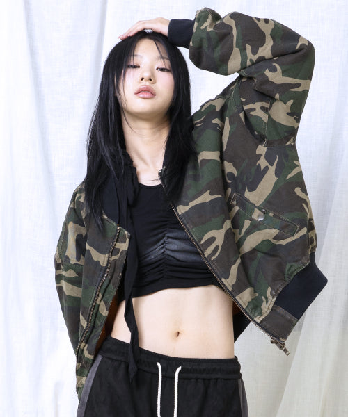 GJ068 Retro MA-1 Bomber Jacket (CAMO)