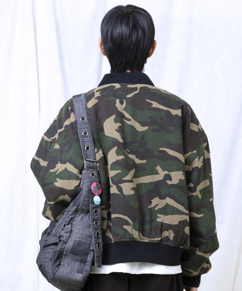 GJ068 Retro MA-1 Bomber Jacket (CAMO)