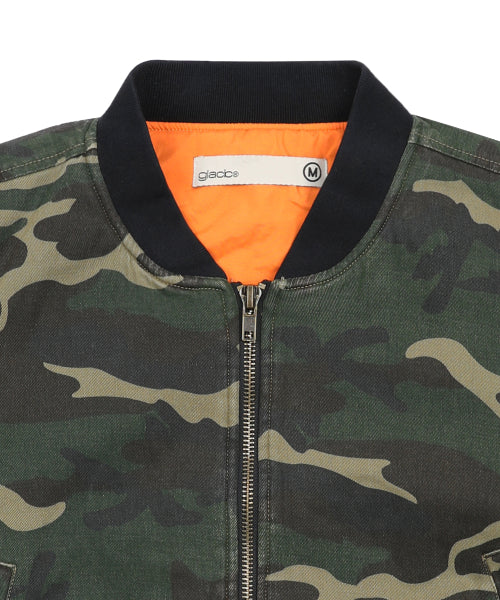 GJ068 Retro MA-1 Bomber Jacket (CAMO)