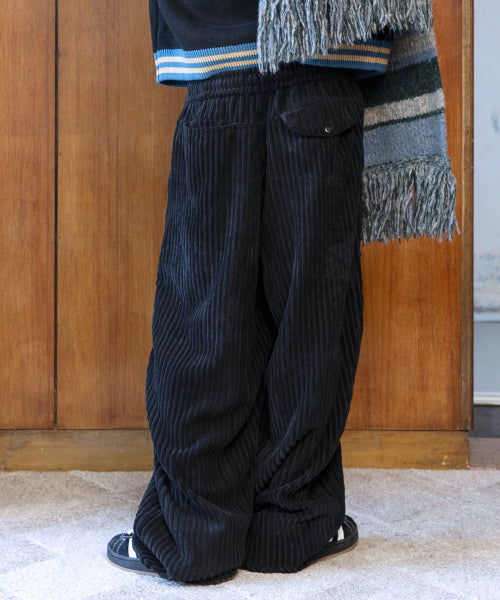 GP152 Big Corduroy Easy Pants (BLACK)