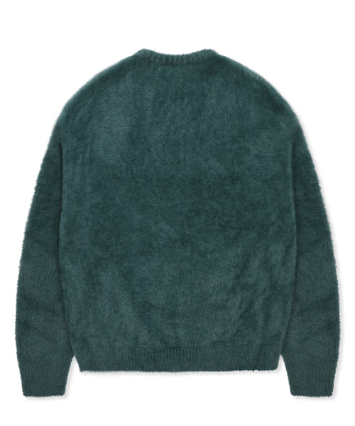 GNT066 Raffin Hair Ornament Pullover Knit (GREEN)