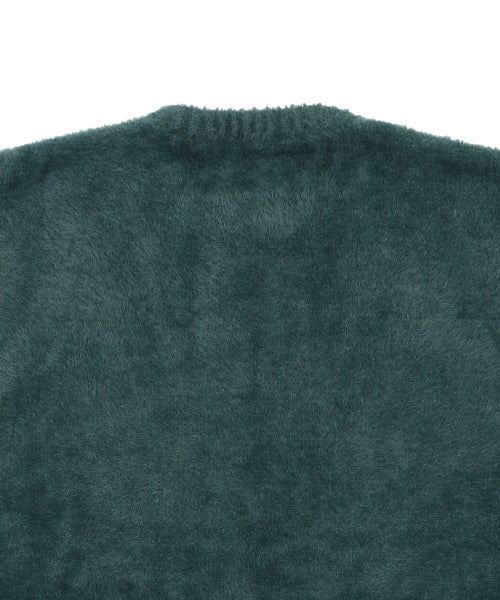 GNT066 Raffin Hair Ornament Pullover Knit (GREEN)