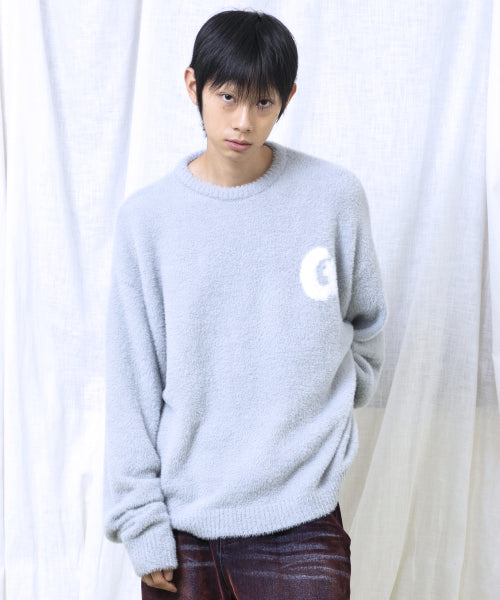 GNT066 Raffin Hair Ornament Pullover Knit (GRAY)