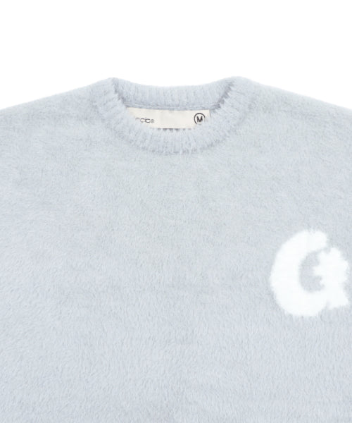 GNT066 Raffin Hair Ornament Pullover Knit (GRAY)