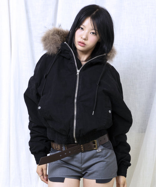 GJ098 Rusty N2B Short Parka (BLACK)