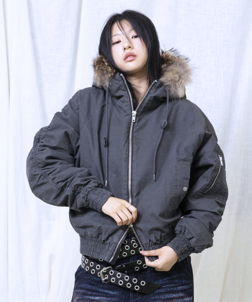 GJ098 Rusty N2B Short Parka (GRAY)