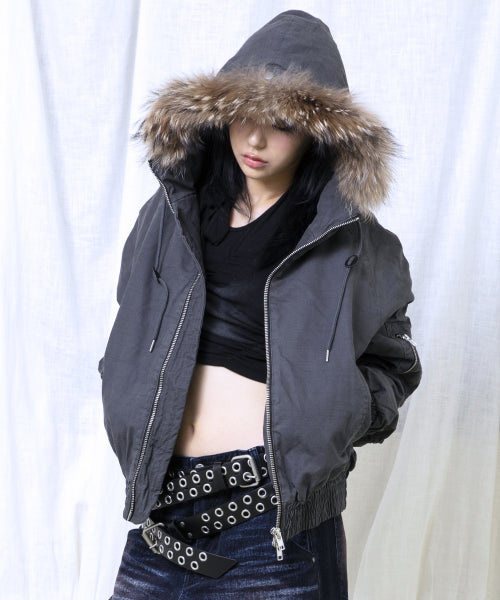 GJ098 Rusty N2B Short Parka (GRAY)