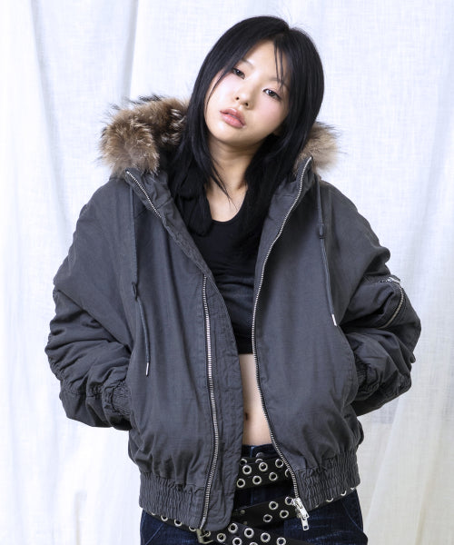 GJ098 Rusty N2B Short Parka (GRAY)