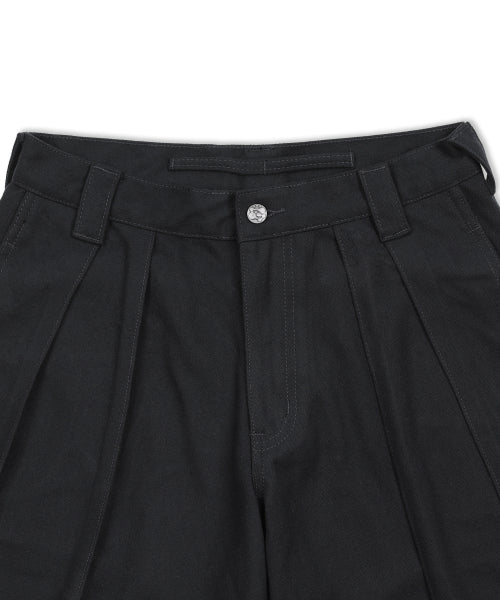 GP150 Split Wide Slacks (BLACK)
