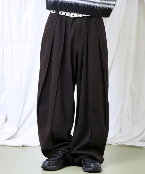 GP150 Split Wide Slacks (BROWN)