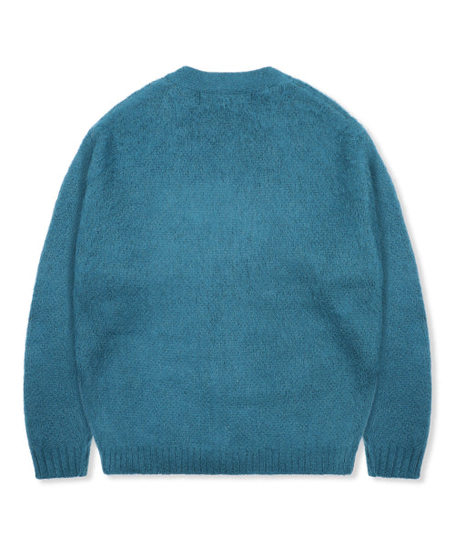 GNT075 Vintage Argyle Knit Cardigan (BLUE GREEN)