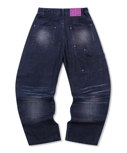 GP174 Rusty Washed Wide Pants (INDIGO)