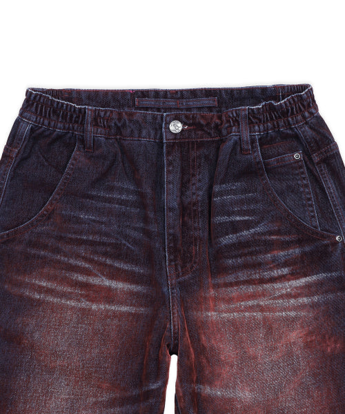 GP174 Rusty Washed Wide Pants (BURGUNDY)