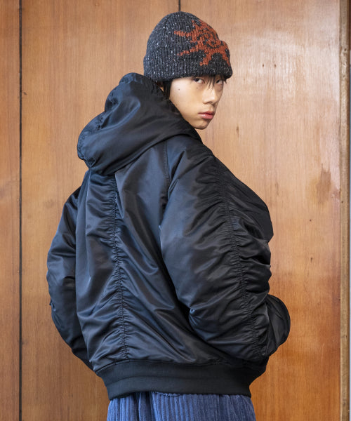 GJ107 Rework N2B Nylon Short Parka (BLACK)
